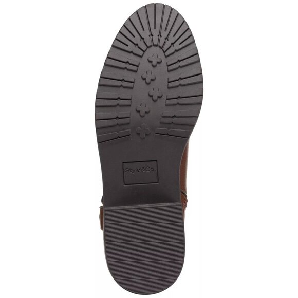 90$ Style & Co Valeriee Mid Shaft Boots Round Toe Women's Size 8.5 Cognac Brown - Picture 5 of 5